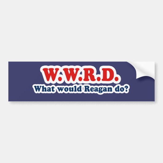 Wat zou Reagan doen? Bumpersticker (Voorkant)