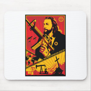 Wat zou Republikeinse Jezus doen? Mousepad Muismat