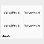 Wat zou Satan doen? Rechthoekige Sticker (Vel)