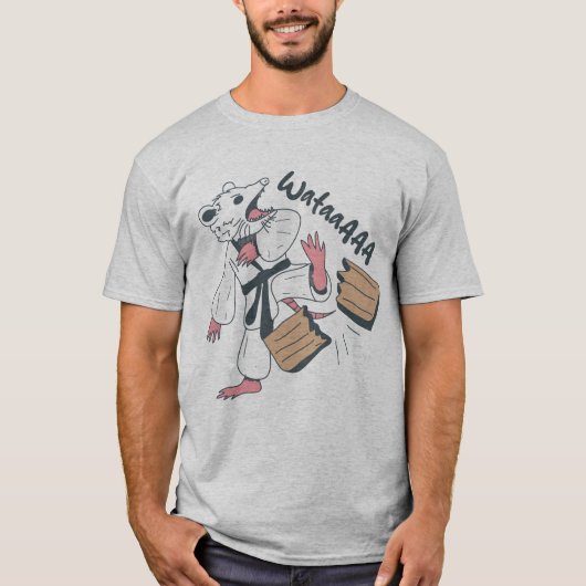 Wataaa - Grappige Karate Opossum T-shirt (Voorkant)