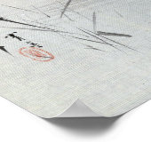 Watanabe Seitei-vogelpest die vis van ras vangt Poster (Hoek)