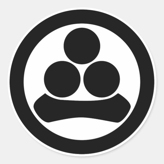 Watanabe ster in cirkel ronde sticker (Voorkant)