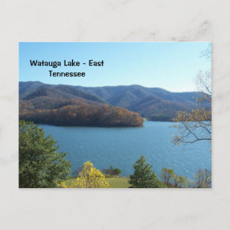 Watauga-meer in het Oost-Tennessee-Briefkaart Briefkaart