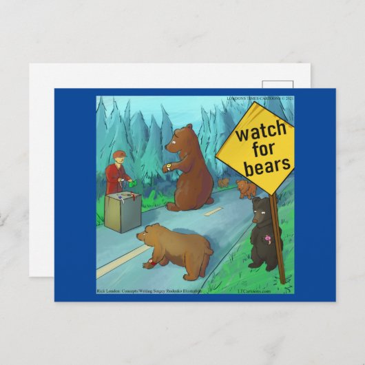 Watch for Beren Funny Rick London Briefkaart (Voorkant / Achterkant)