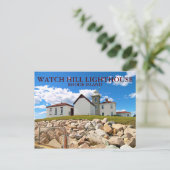 Watch Hill Lighthouse, Rhode Island Carte postale (Debout devant)