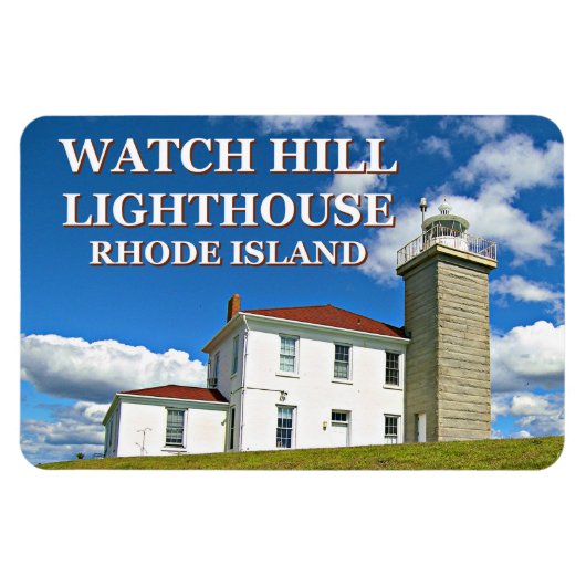 Watch Hill Lighthouse, Rhode Island Photo Magnet Magneet (Horizontaal)