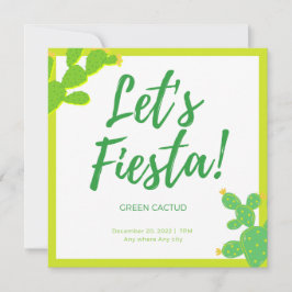 Watch Me Grow Green Cactus Succulent Fiesta Favor  Kaart