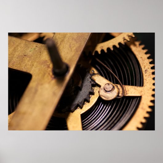 Watch Mechanics Abstract Poster (Voorkant)