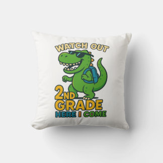 Watch Out 2nd Grade Here I Come Throw Pillow Kussen