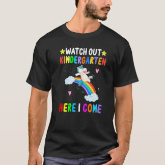Watch Out Kindergarten Here I Come Unicorn Back To T-shirt