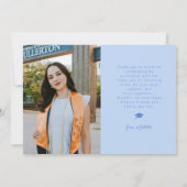 Watch Out World Multi Photo Icy Blue Graduation Aankondiging (Achterkant)