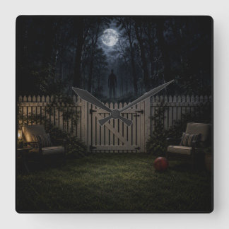 Watcher Beyond the Gate Horror Wandklok Vierkante Klok