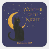 Watcher Of The Night beroemd gemaakt door Hallowee Vierkante Sticker (Voorkant)
