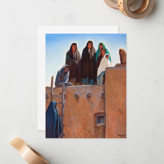 Watchers van het Huis van Maynard Dixon Notitiekaartje (Voorkant / Achterkant in situ)