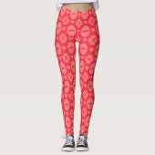 Watching Eye Heart Clover Pattern Leggings (Voorkant)