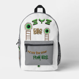 Watching Eye Print Cut Sew Bag Bedrukte Rugzak