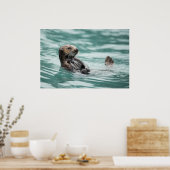 Watching Sea Otter Poster (Keuken)