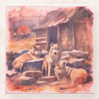 Watching time move on glazen onderzetter