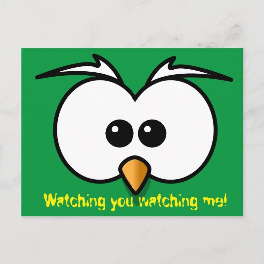 Watching you watching me! briefkaart (Voorkant)