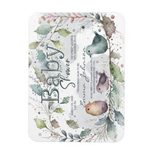 Watecolor Natuur Baby shower Magneet