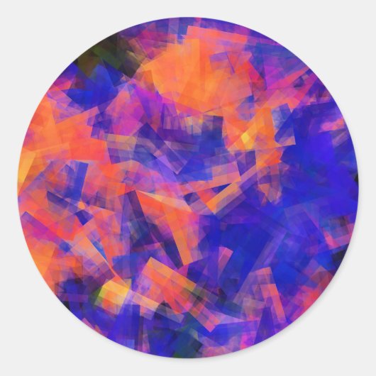 WATER ABSTRACT 1 RONDE STICKER (Voorkant)