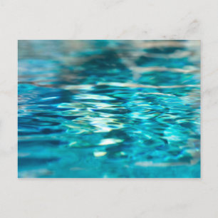Water Abstract Blauw Groen Turquoise Aqua Zee Briefkaart