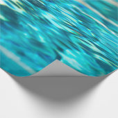 Water Abstract Blauw Groen Turquoise Aqua Zee Cadeaupapier (Hoek)