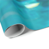 Water Abstract Blauw Groen Turquoise Aqua Zee Cadeaupapier (Rol Hoek)