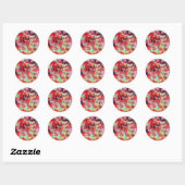 WATER ABSTRACT RONDE STICKER (Vel)
