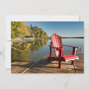 Water   Adirondack Chair at the Lake Bedankkaart