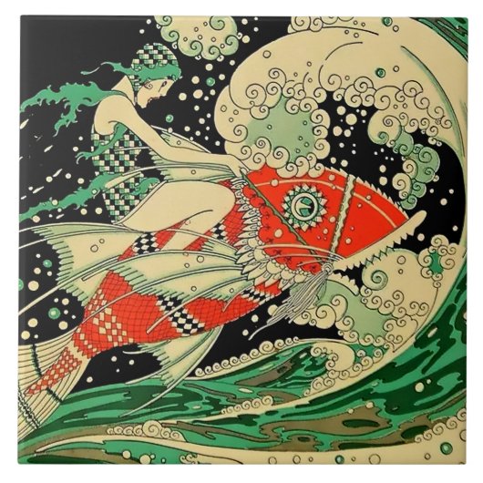 “Water” Art Deco door Jose Carlos Tegeltje (Voorkant)