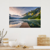 Water | Azure Alpine Lake, Austria Poster (Keuken)