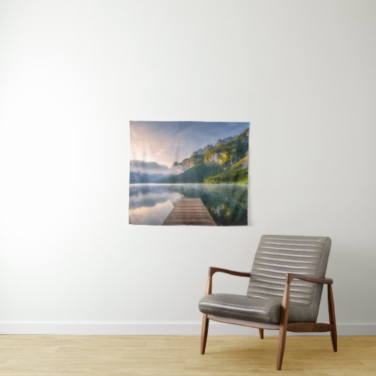 Water | Azure Alpine Lake, Austria Wandkleed (In Situ (horizontaal))