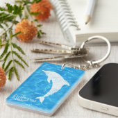 Water Baby Dolphin Wave Sleutelhanger (Voorkant Rechts)