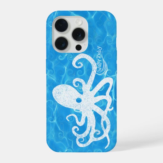 Water Baby Octopus Wave Case iPhone Hoesje (Achterkant)