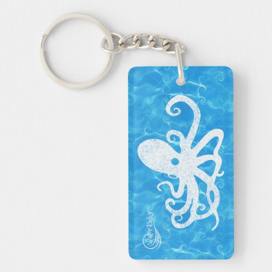 Water Baby Octopus Wave Sleutelhanger (Voorkant)