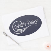 Water Baby  ovale Sticker (Envelop)