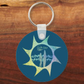 Water Baby Zon Verdrukte Sleutelhanger (Voorkant)