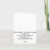 "Water Ballet" - Notecard Kaart (Achterkant)