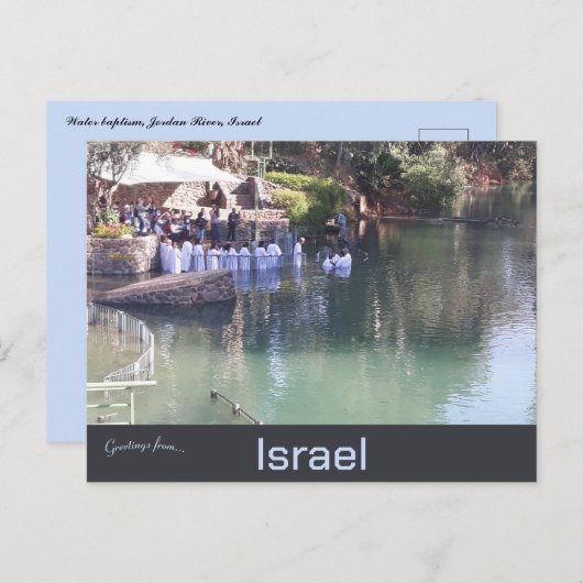 Water Baptism Jordan River Israel Briefkaart (Voorkant / Achterkant)