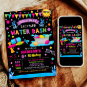 Water Bash Meisje Zomer Verjaardagsfeestje Kaart
