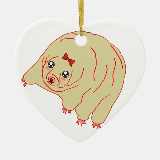 Water Beer Cute Anime Tardigrade Keramisch Ornament (Voorkant)