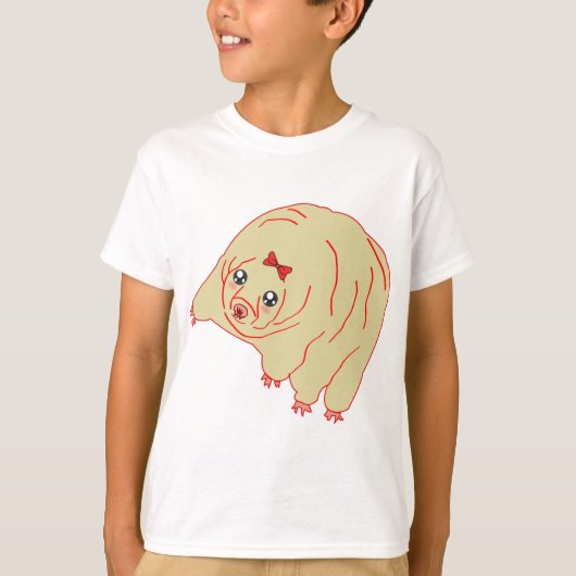 Water Beer Cute Anime Tardigrade T-shirt (Voorkant)