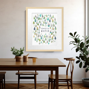 WATER BESCHERMEN Planet Save Earth Poster