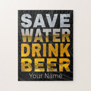 Water Besparen Bier Drinken Spreuk Voor Verjaardag Legpuzzel