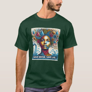 Water besparen, leven redden - T-shirt voor natuur