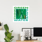 . Water besparen Poster (Thuiskantoor)