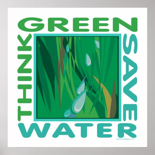 . Water besparen Poster (Voorkant)