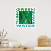 Water besparen poster (Keuken)