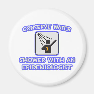 Water besparen ... Shower met een epidemioloog Magneet
